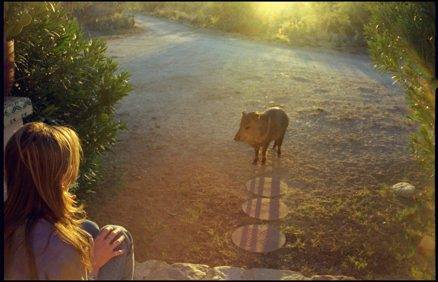 Heather and Javelina. Arizona, 1997