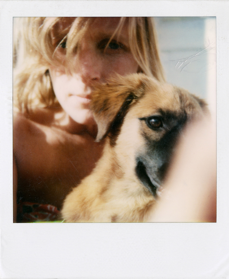 Polaroid of Linda in Montserrat, Caribbean, 1980s
